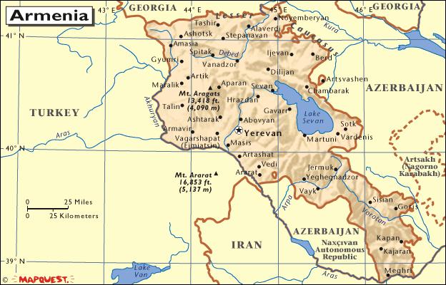 نقشه ارمنستان