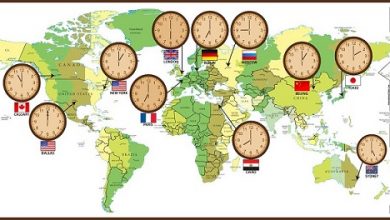اختلاف ساعت کشورها